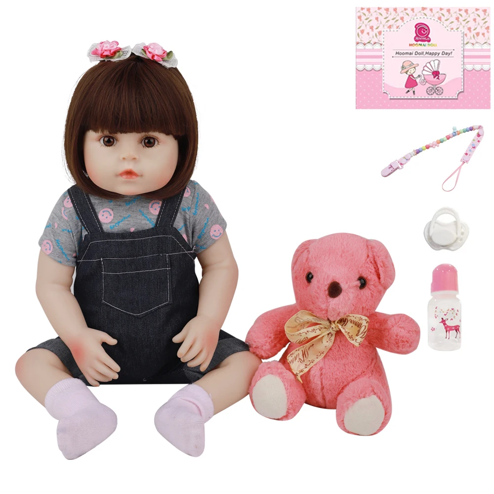 

Lovely Bebe Reborn Baby Doll Handmade Silicone Full Body 48CM Realistic Cute Princess Newborn Doll For Kid Birthday Gift 18 Inch