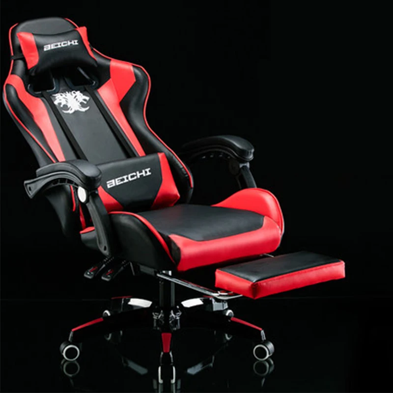 Игровое гоночное кресло для дома комфортное компьютерное лежания синтетическая