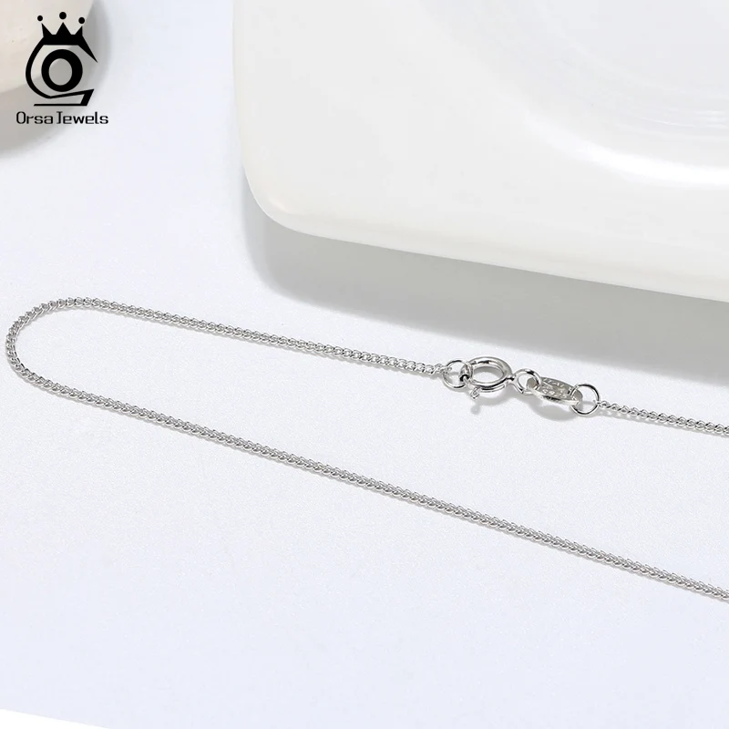 Ожерелье ORSA JEWELS из серебра 925 пробы 1 мм 40/45/50 см | Украшения и аксессуары