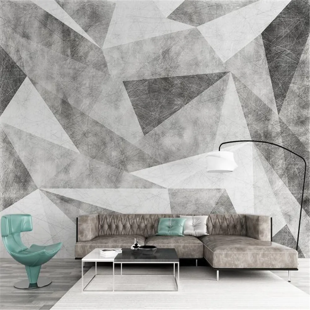 

Настенные 3D-обои milofi на заказ, скандинавский абстрактный геометрический Ретро Ностальгический фон для телевизора, Настенные обои