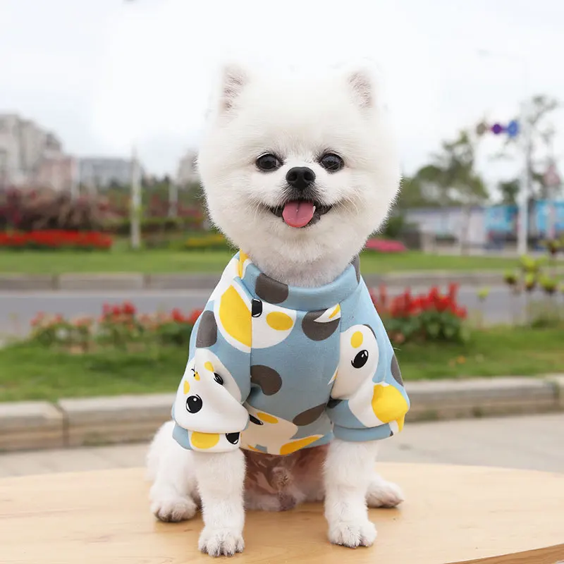 

Pet Clothes Dog Print Two-legged Sweater Fashion Dog Coat Puppy Clothing Chihuahua Teddy Cute Dog Clothing CN(Origin)