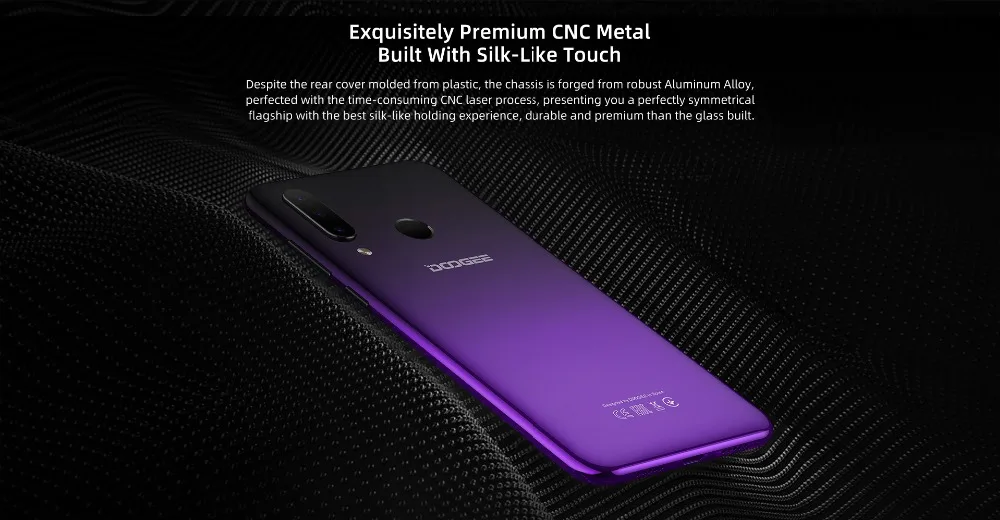 DOOGEE N20, мобильный телефон, 6,3 дюймов, дисплей, 64 ГБ, 4 Гб, отпечаток пальца, распознавание лица, 16 МП, 8 Мп, 8 Мп, тройная задняя камера, восьмиядерный смартфон, 4350 мАч