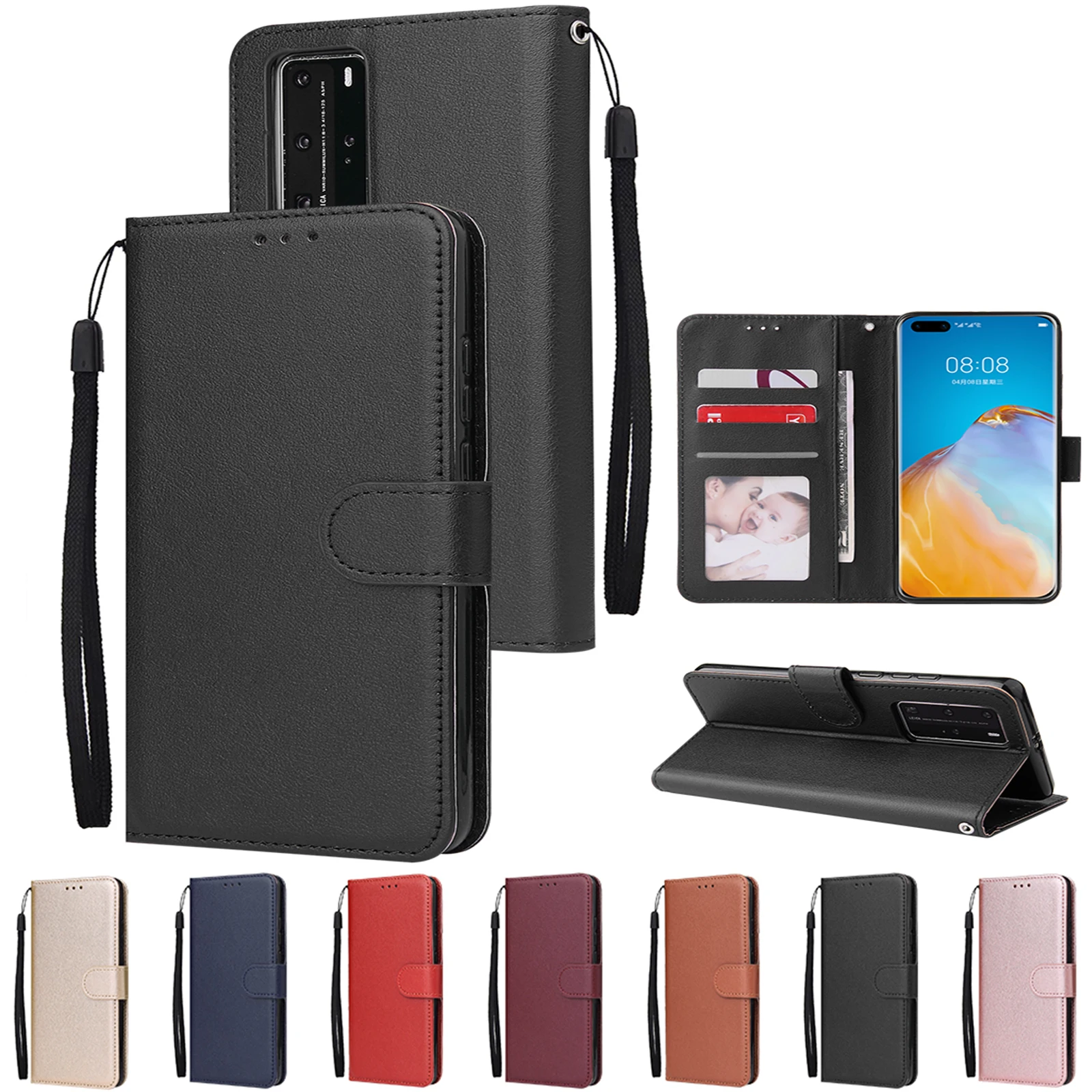 

PU Leather Case for Huawei Honor 10 9 20 Lite Pro 9A 9C 9S 8A 8X 8S 7A 7S 7C 6A 7S 10i 9i 20i Flip Wallet Case Housing Funda