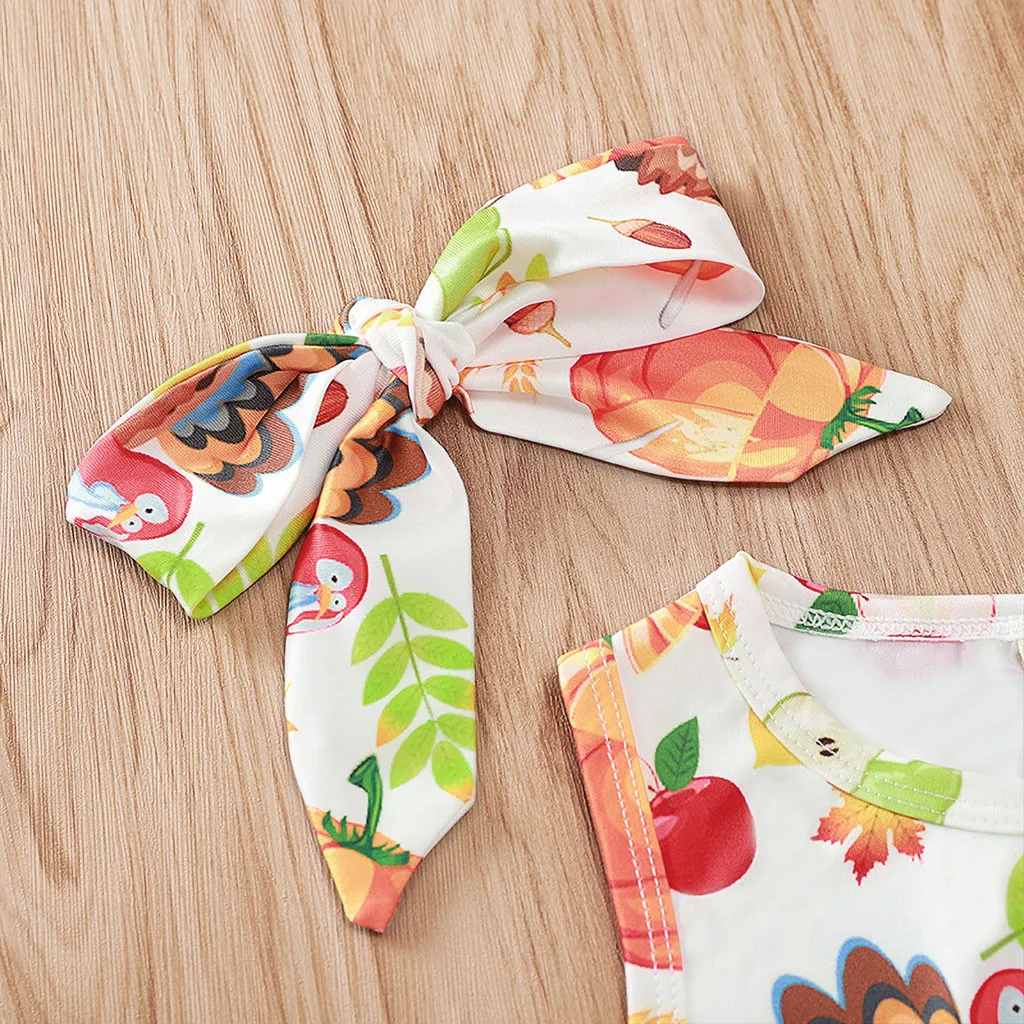 Детское боди с кисточками и принтом тыквы индейки|Комплекты одежды| |