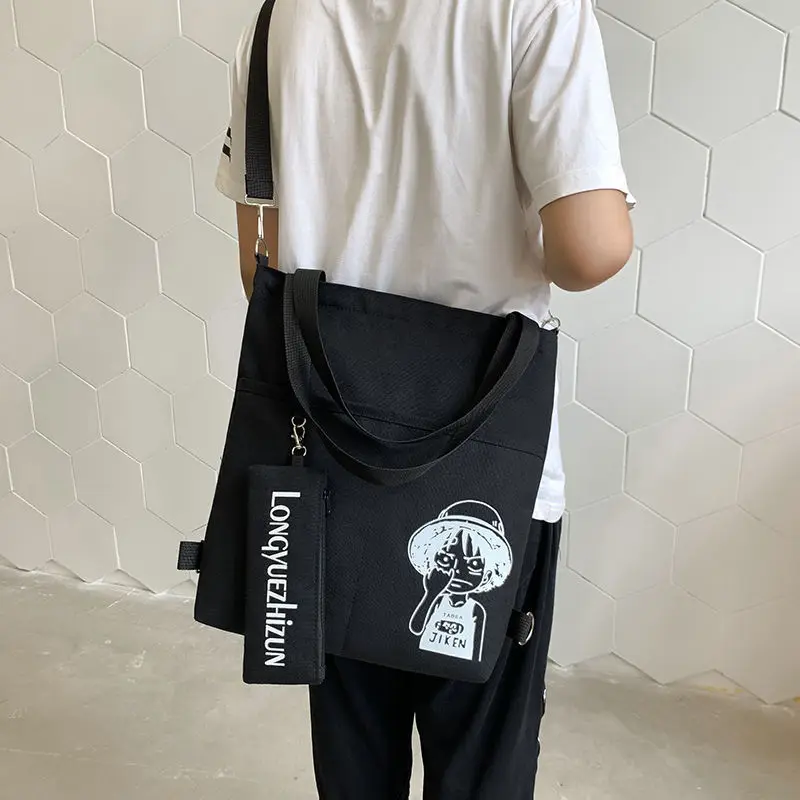 

Large Capacity Women's Canvas Bag New Casual All-match Shoulder Bag Messenger Bag Student Zipper Handbag School Bag