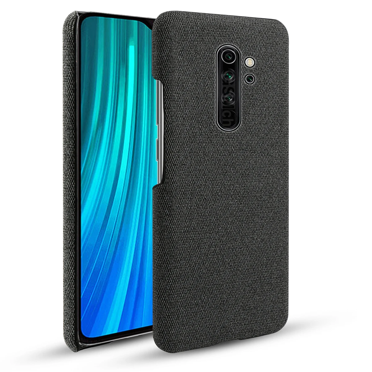 Для Xiao mi Pocophone F1 чехол тонкий жесткий PC тканевый текстурированный кожаный чехол mi 9 SE mi 9 mi 9t Pro Красный mi Note 7 8 чехол - Цвет: 01