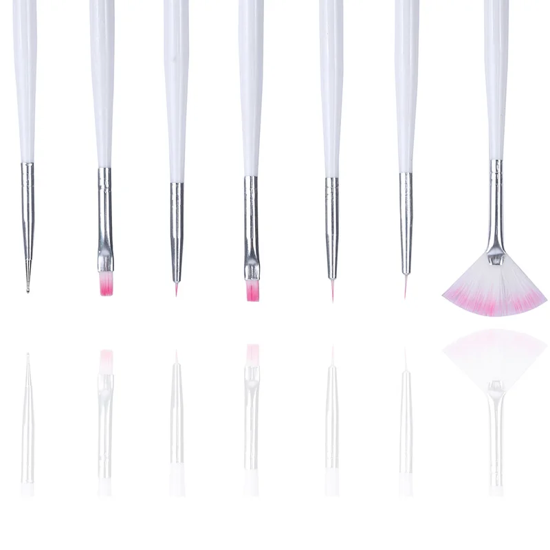 Набор кистей для ногтей 7 шт./компл. лайнер ногтевого дизайна точечная роспись