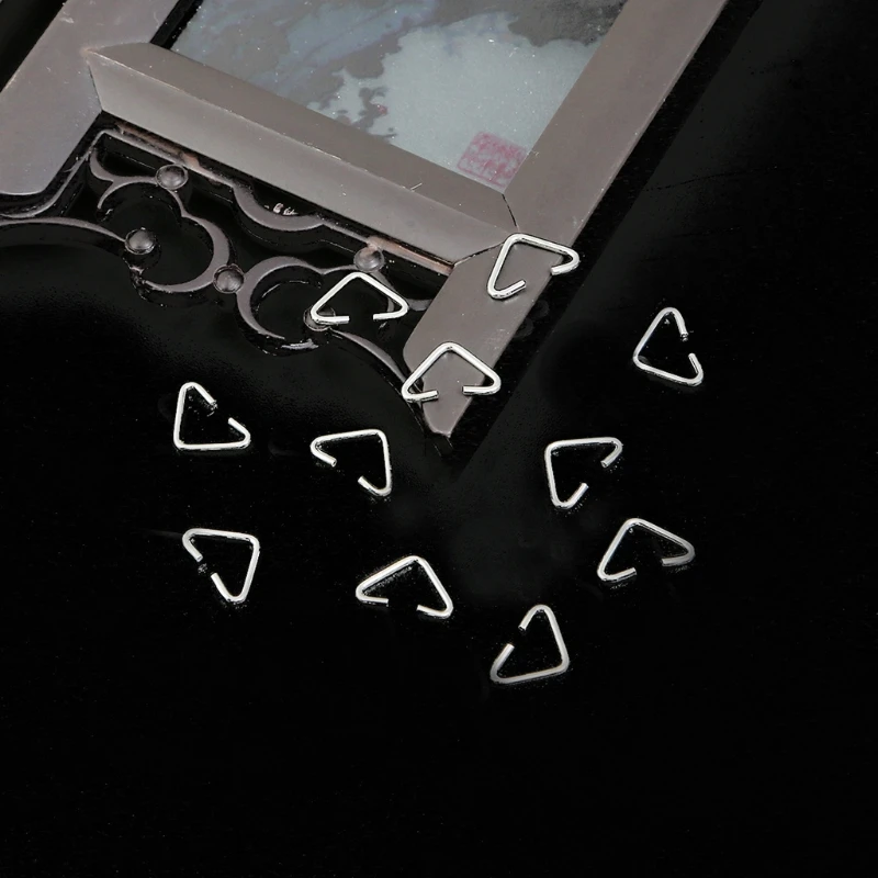 100PCS/Set Triangle Open Rings Coordinating Shape Extra Thickness Hold Sturdy Attach Easily Bend for Keychains Jewelry - купить по
