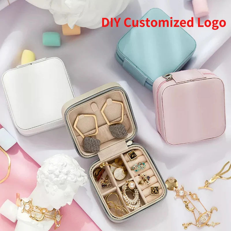 Mini Jewelry Display Case Ring Box Cabinet Armoire Portable 