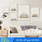 Аннотация Городской пейзаж Постер 