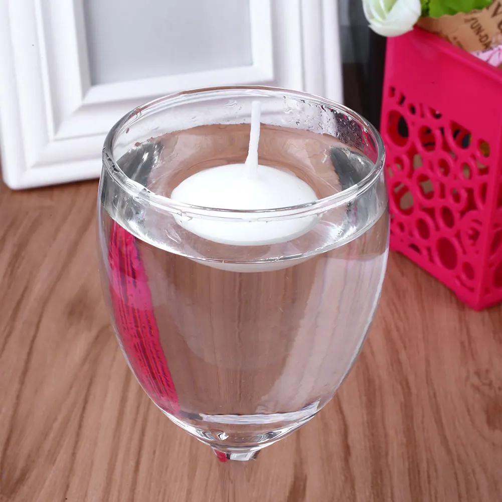 Вечерние свечи Dedals 20 шт Плавающие белые/розовые/красные/фиолетовые 3 8x1 6 см вода