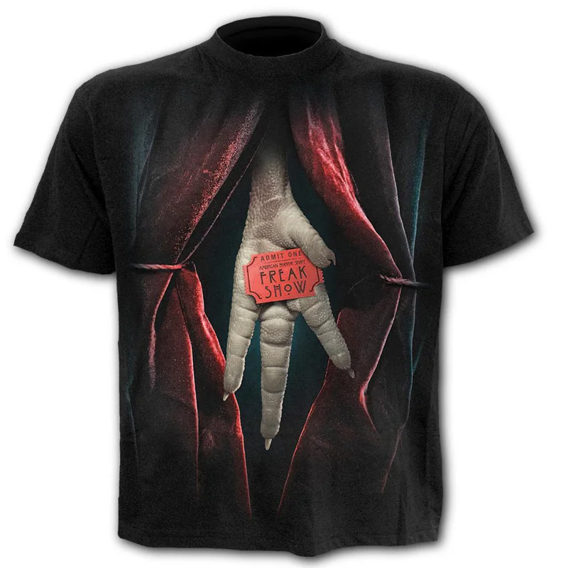 

Summer fashion man/woman death skull 3D printing short-sleeved T-shirt casual Harajuku style T-shirt streetwear top