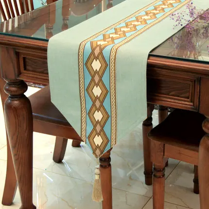 SBB настольный флаг из хлопка и льна вышитая современная простая длинная