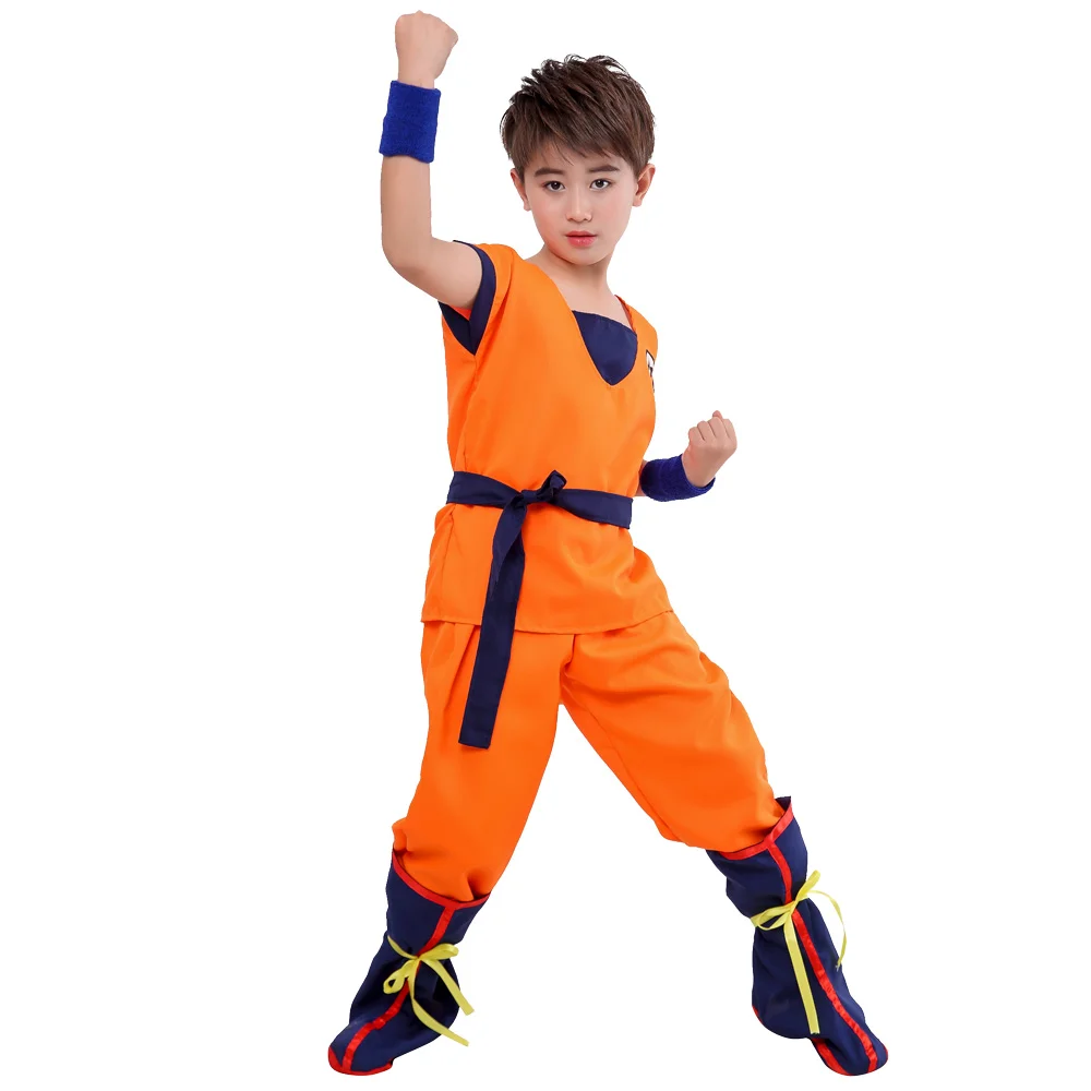 halloween christmas son goku turtle blue wig shoes cosplay costume boys adult costume for kids new year party dress up free global shipping