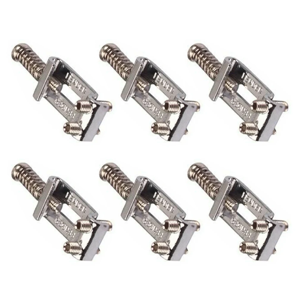 6pcs Sustain Instrument Stable Tone Tremolo Tool With Screws Fixed Musical Metal Repairing Replacement Guitar Bridge Saddle Mini | Спорт и