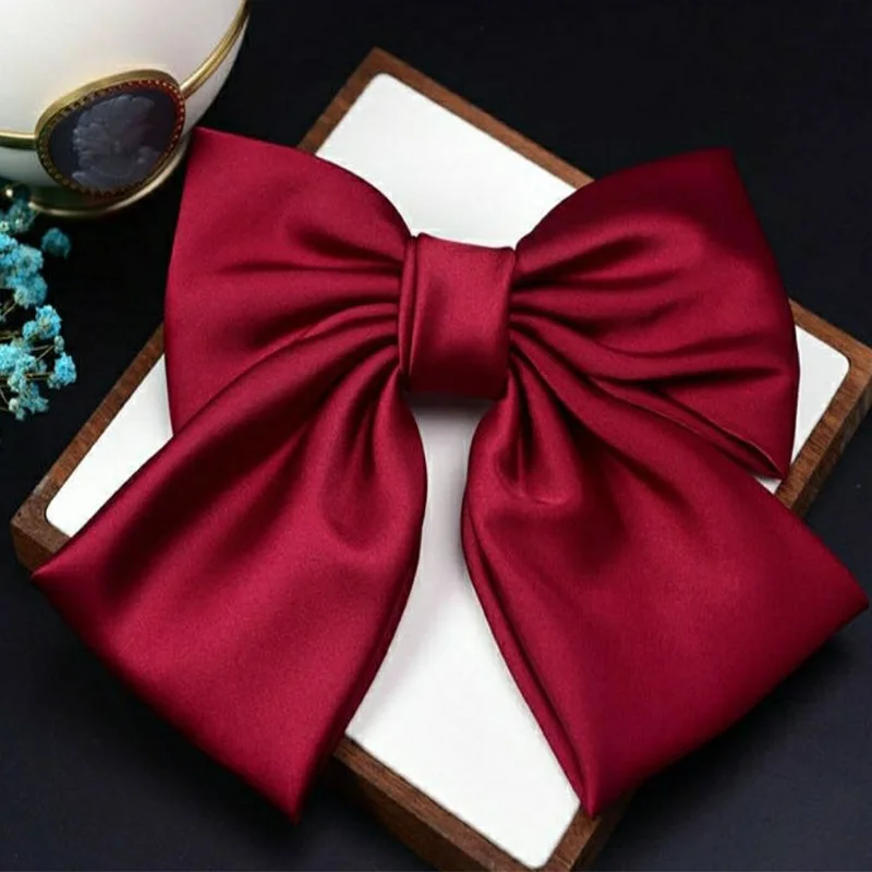 

Fashion Big Bow Bobby Pins Hair Clip For Women Girls Temperament Fabric Hairpin Headwear Accessories