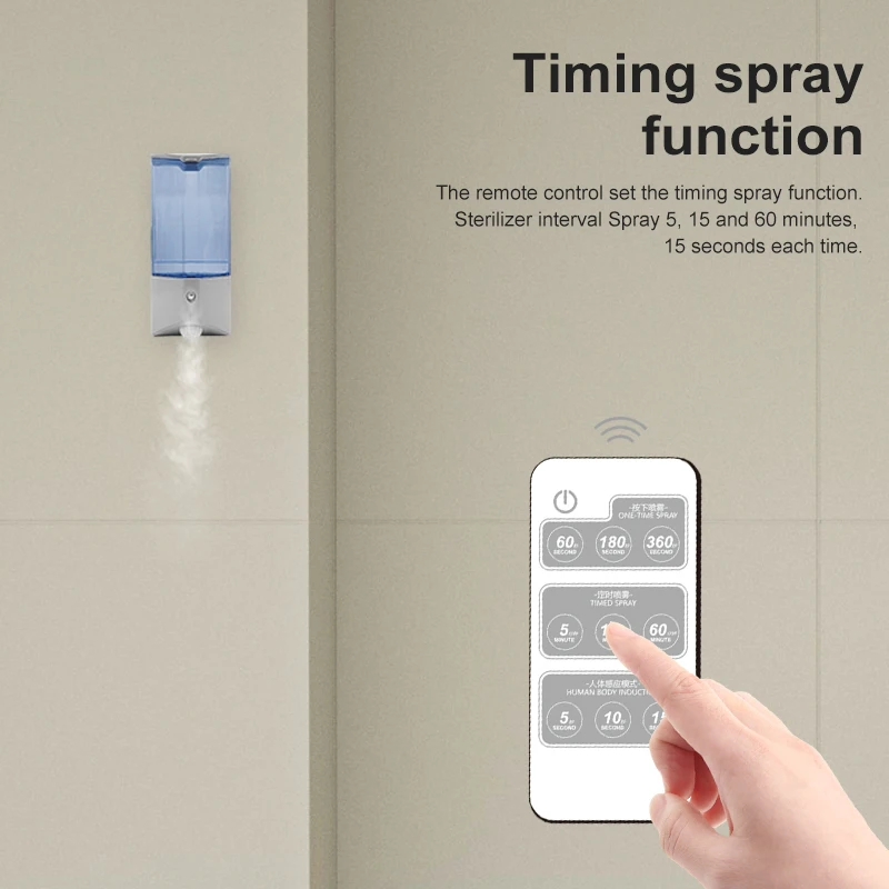 

Automatic Hand Sanitizer Dispenser Motion Sensor 250ml Alcohol Hand Sanitizer Spray Machine Induction For Kitchen Bathroom Modul