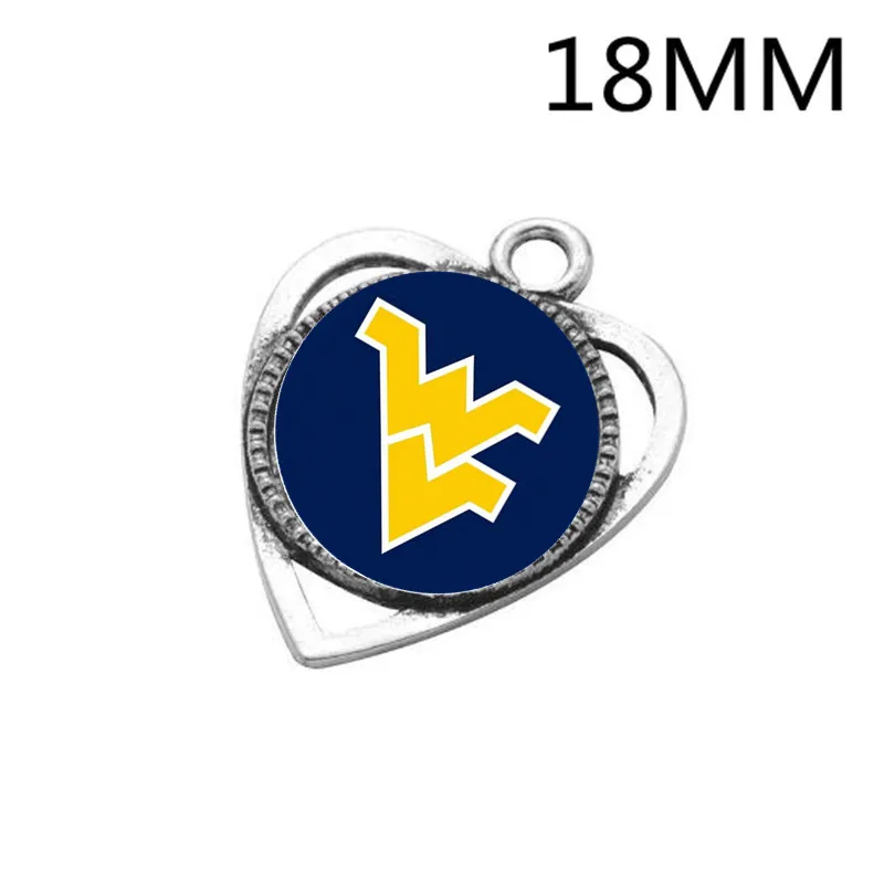 Wholesale Sports west virginia Charms Pendant For DIY Braceles& Necklace& Earrings& Key chain Jewelry Accessories 20pcs/lot