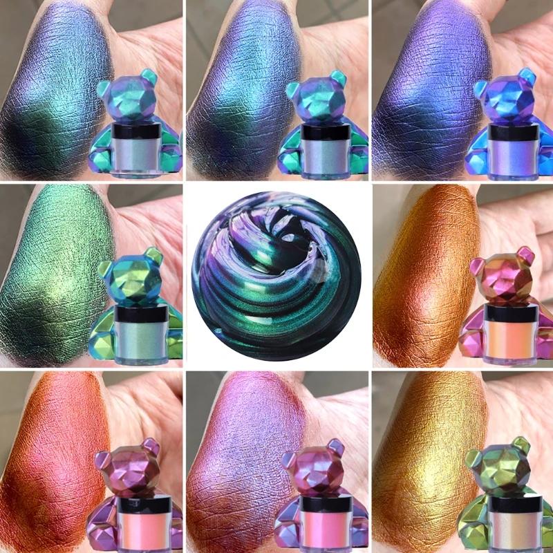 

New Color Changing Pigment Natural Pearl Powder High-Brightness Glitter Discolor DIY Epoxy Resin Dye Nail Makeup Pigment Filler