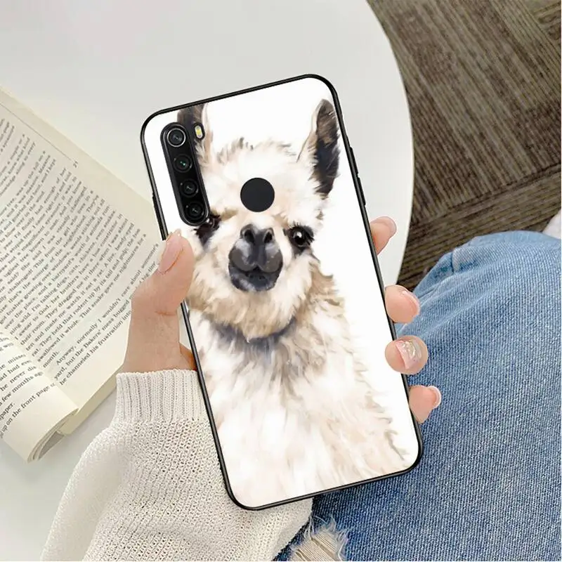 

Yinuoda cute lamas Alpaca animals black Phone Case Hull Phone Case For Redmi K20 Note 5 7 7a 6 8 Pro note 8T 9 Xiaomi Mi 8 9 SE