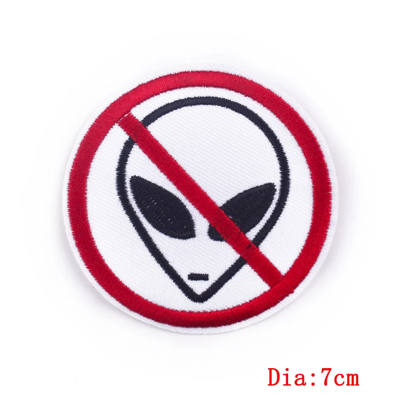 

Ban smoking/ Farting Patch Iron On Embroidered Patches For Clothes Stripe For T-shirt Jacket Prohibit Taking Pictures Patches