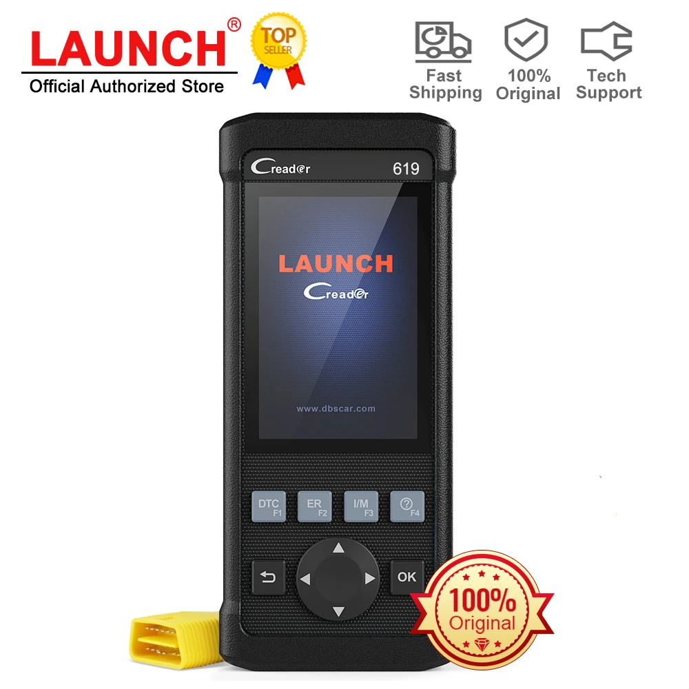 Launch X431 CR619 OBD2 сканер ABS подушка безопасности для двигателя авто диагностические