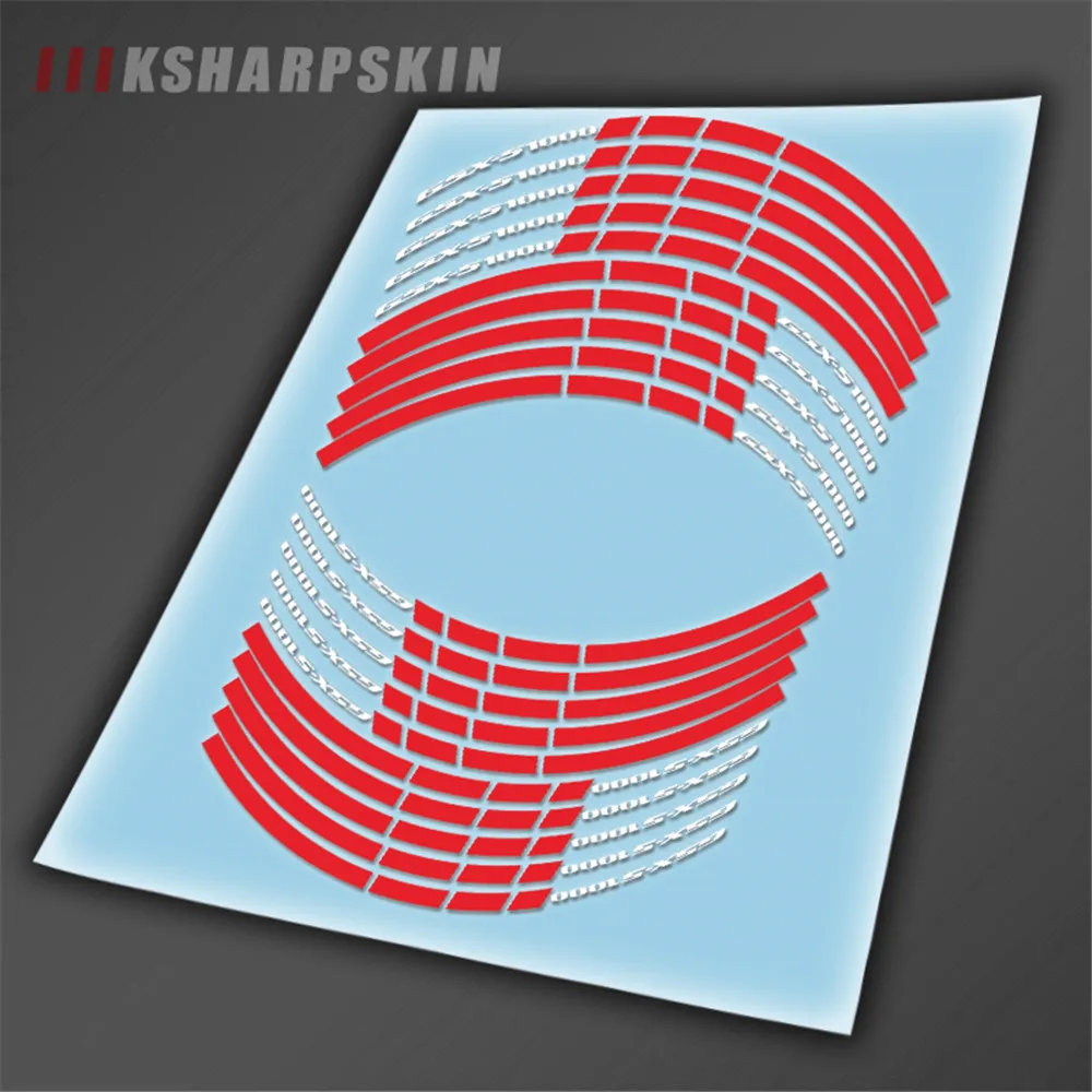 

Motorcycle Tire waterproof wheel logo stickers reflective stripe moto decals for SUZUKI gsx-s1000 GSXS 1000 GSX S1000