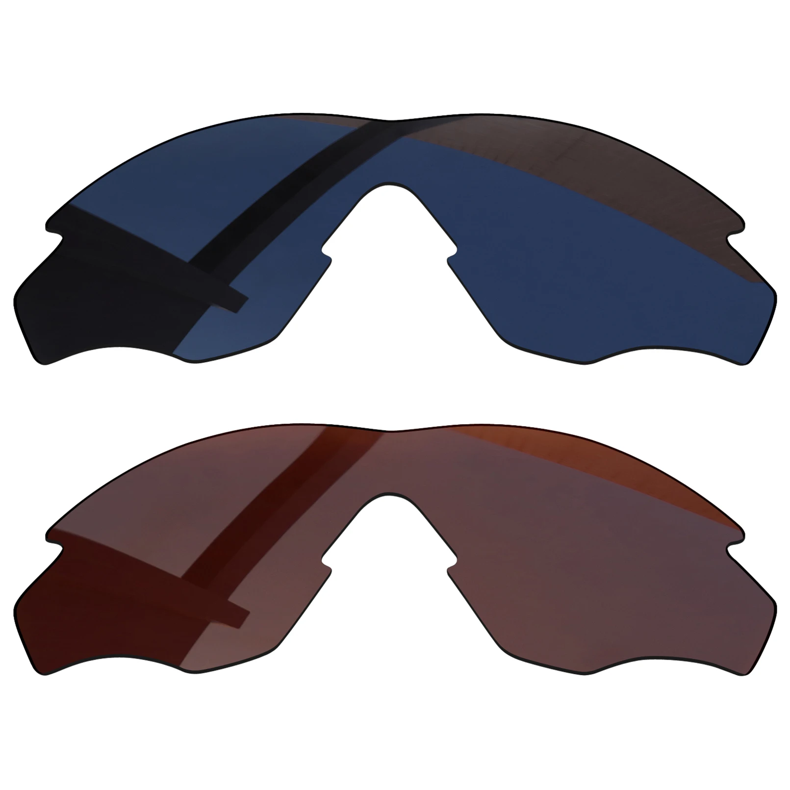 

Bsymbo 2 Pairs Pitch Black & Sandy Brown Polarized Replacement Lenses for-Oakley M2 Frame Asian Fit Frame