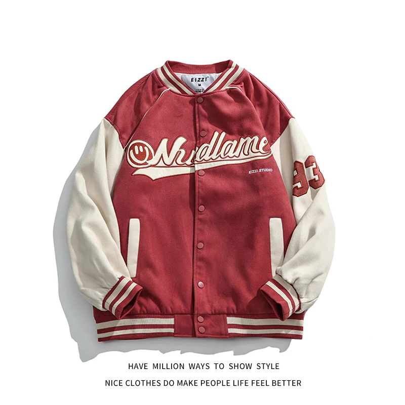 2021 New Autumn Letter Embroidery Men's Varsity Jacket Unisex Women's Baseball Bomber Coat Campus Street Casual Patchwork Chic
2021 New Autumn Letter Embroidery Men's Varsity Jacket Unisex Women's Baseball Bomber Coat Campus Street Casual Patchwork Chic