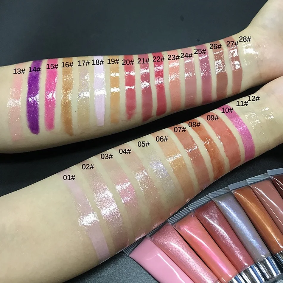 Мягкий Тюбик для губ 10 шт. блеск прозрачный Желейный пигмент оптовая продажа |