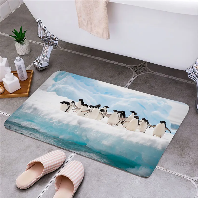 

Напольный коврик для входной двери Arctic Animal, нескользящий коврик для ног, коврик для прихожей, ванной, кухни