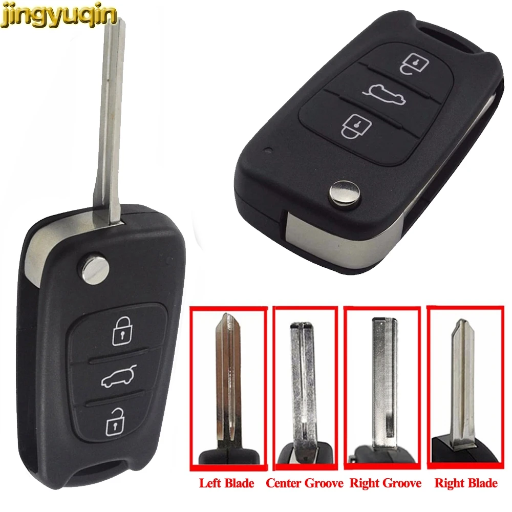 

3BTNS Flip Folding Remote Auto Car Key Shell Blanks For Kia Rio 3 Picanto Ceed Cerato Sportage K2 K3 K5 Soul Hyundai i20 KeyCase