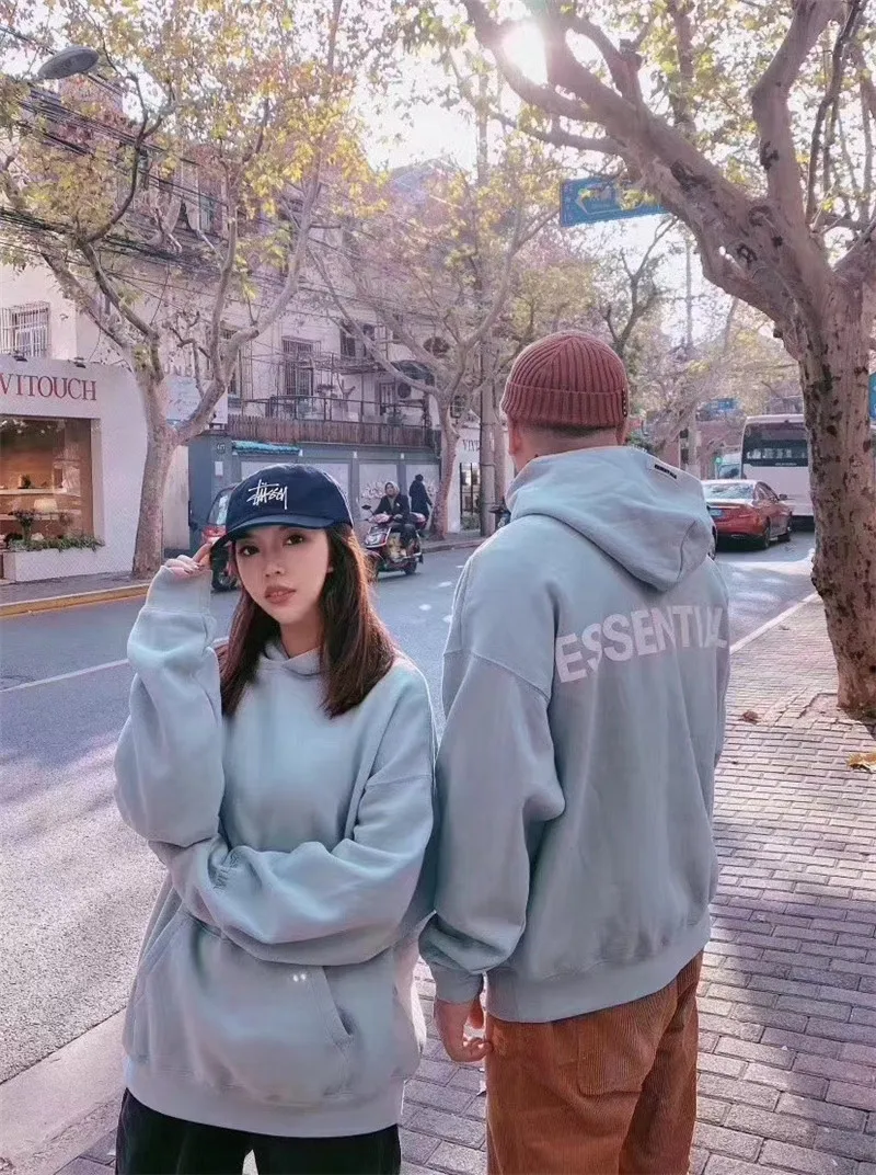 

Reflective FOG Essentials Hoodie Women Men Kanye West Jerry Lorenzo Loose Streetwear Heavy Fabric Hip Hop Pullover Winter Fleece