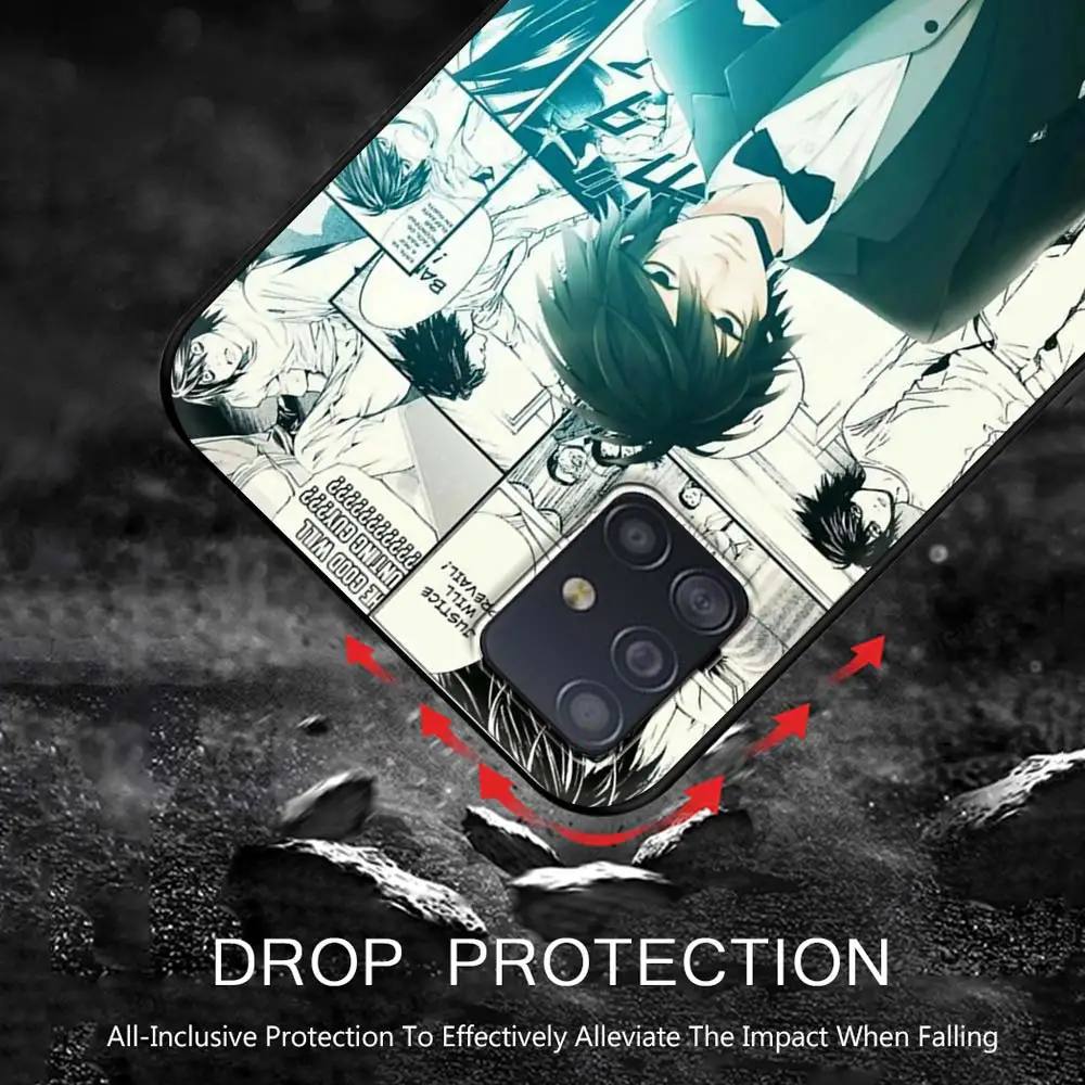 

Japan Anime Death note Cool Phone Case for Samsung Galaxy A51 A71 A21S A12 A11 A31 A52 A41 A32 5G A72 A02S Silicon Back Cover