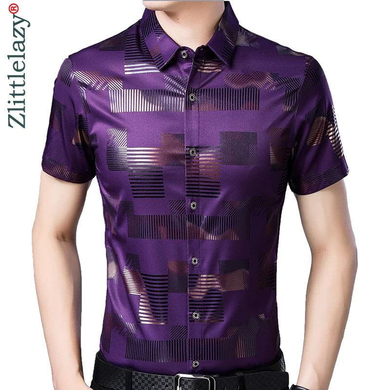 2021 брендовая Повседневная летняя Роскошная клетчатая приталенная Мужская