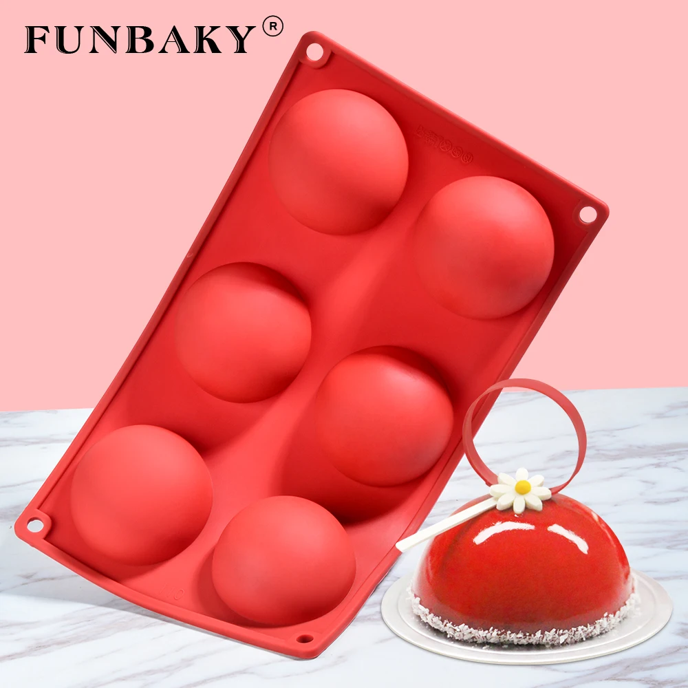 FUNBAKY 6 Полость силиконовая круглая форма для выпечки формы губка торт 3D