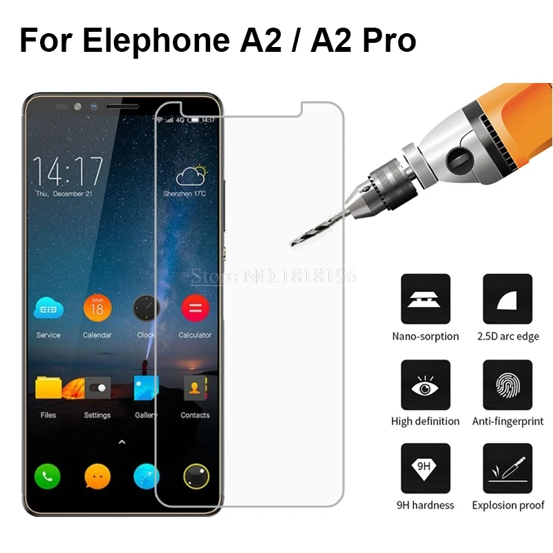 Закаленное стекло 9H 2.5D для Elephone A2 Pro защитное взрывозащищенное Стекло телефона |
