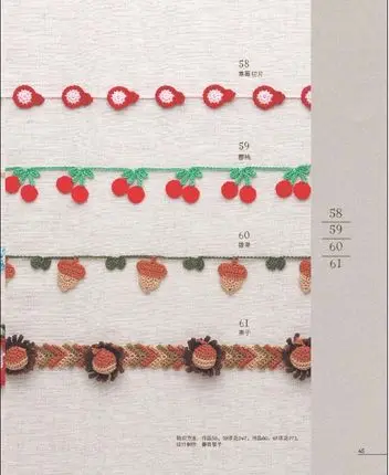 

Crochet Edging & Braid knitting book 100 cute small objects Creative lace weave book