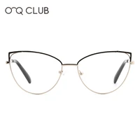 o q club cat eye women glasses vintage metal myopia optical prescription eyewear new fashion eyeglasses frames spectacles fk1571