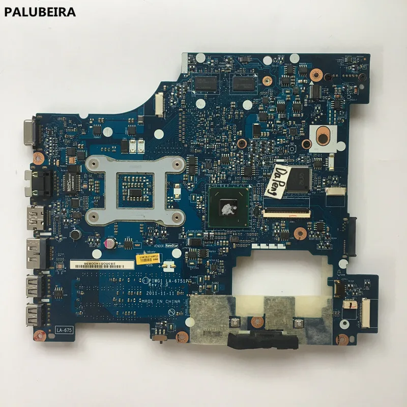 Материнская плата PALUBEIRA PIWG1 для ноутбука Lenovo IdeaPad G470 материнская HM65 s989 DDR3 100%