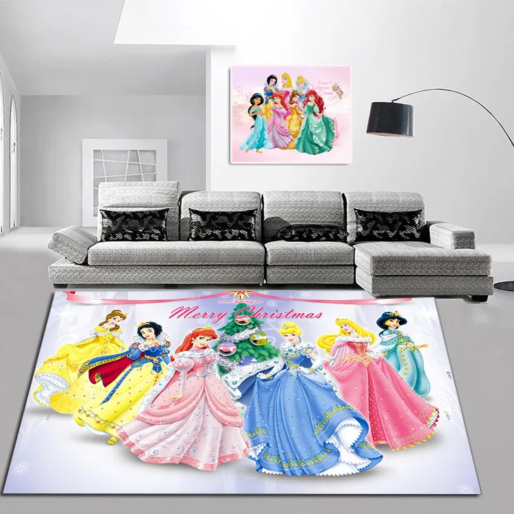 

Disney Princess Cartoon Children's Bedroom Carpet Anti-slip Game Mat Bay Window Mat Daughter Gift Customization