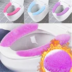 1 пара, моющийся теплый плюшевый коврик для унитаза, мягкое оздоровительное липкое домашнее сиденье, портативный многоразовая подушка