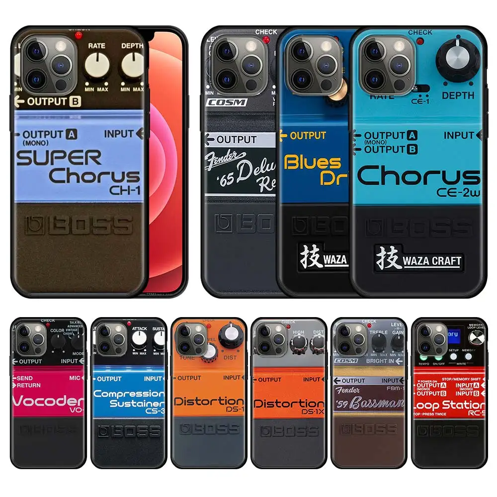 

Boss Distorions Pedal Mobile Phones Case for Apple iPhone 13 11 Pro Max 7 8 Plus 12 Mini Soft Cover X XR XS 6 6S Celular Coque