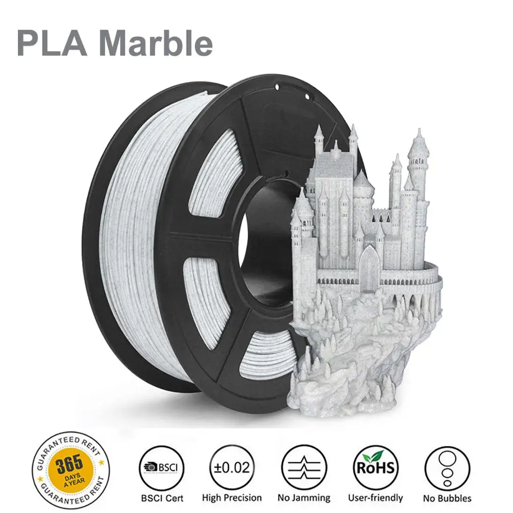 Филамент для 3D принтера Enotepad 1 75 мм кг каменная текстура мраморный цвет нить 3d