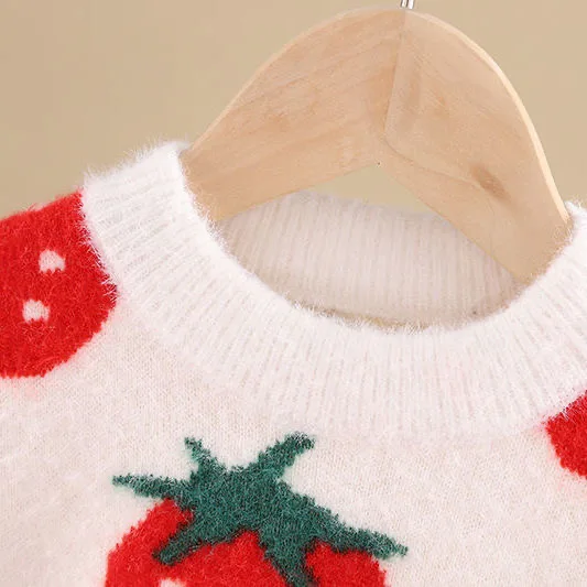 Милый зимний детский свитер для девочек вязаный пуловер подростков Повседневные