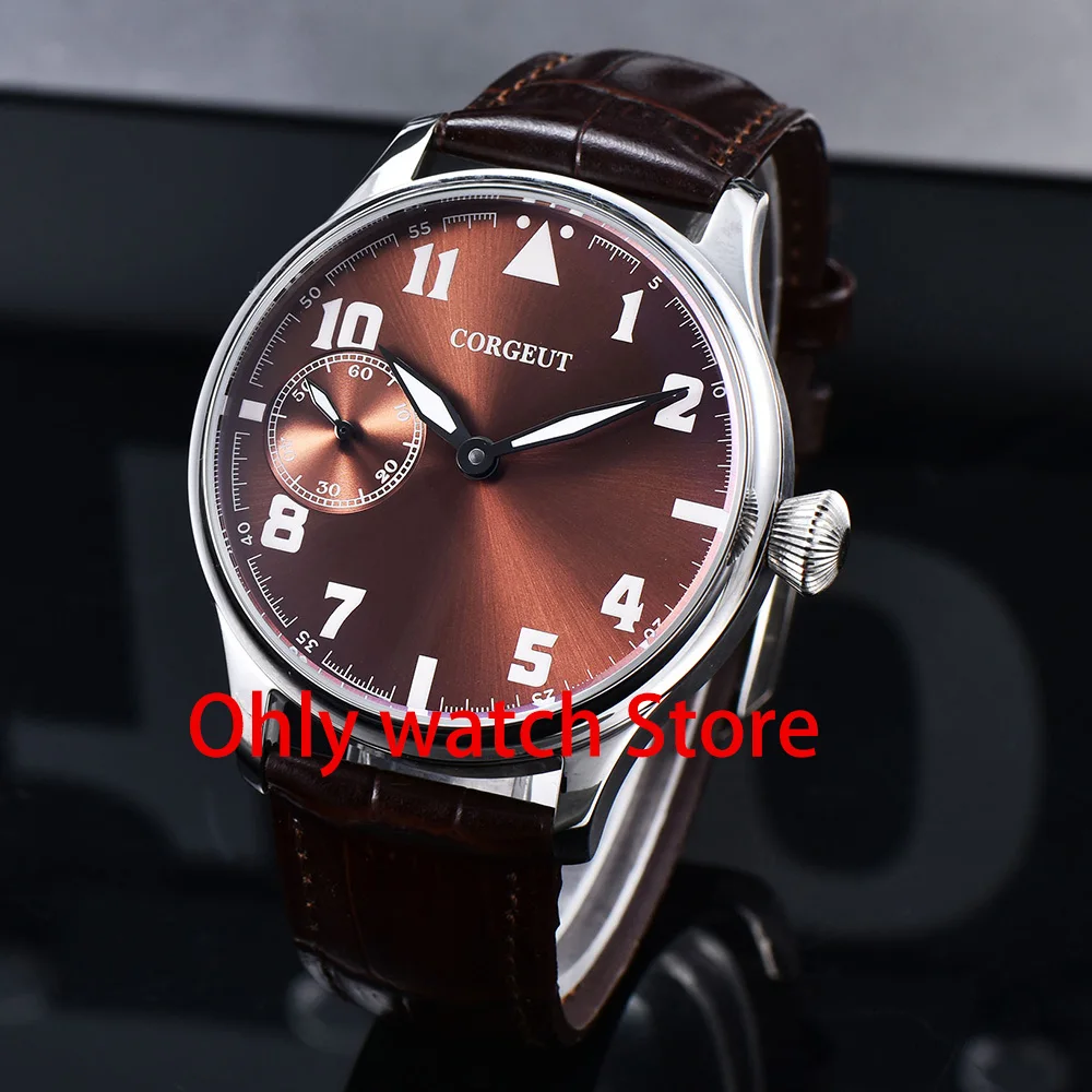 

Corgeut 17 драгоценностей механические часы с ручным заводом 3600 кожа Спортивные Светящиеся мужские роскошные Брендовые Часы 2002F