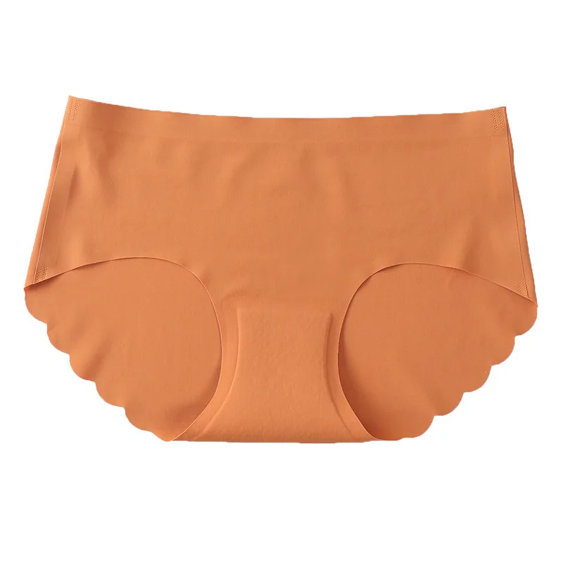 

Women's panties Japanese pure natural non-marking latex ice silk Female briefs thin breathable sexy ruffled women's underwear