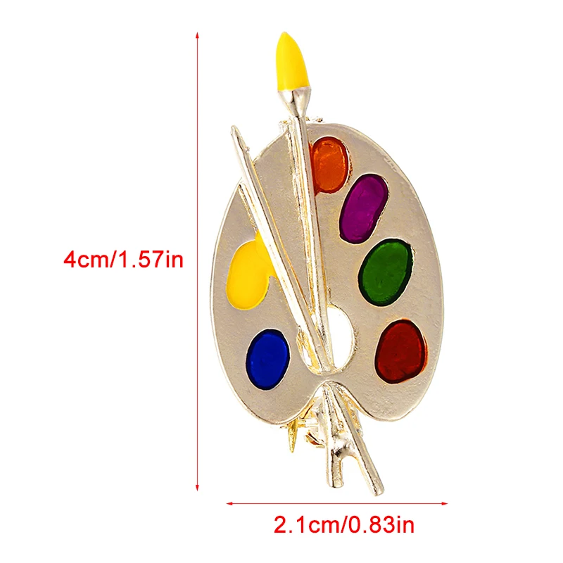 

1PC Colorful Fashion Brooch Enamel Artist Decorative Palette Badge Unisex Children Dress Costume Sweater Bag Lapel Pins Gift