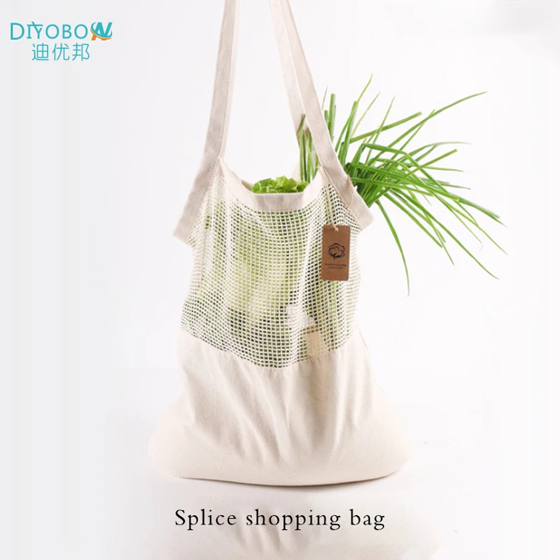 Хлопковая продуктовая сумка экологически чистая многоразовая большая хлопковая