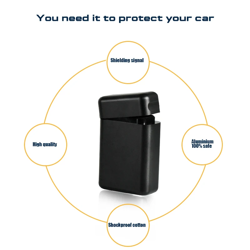Автомобильный Сейф коробка для ключей твердый Небьющийся ключ RFID блокировщик